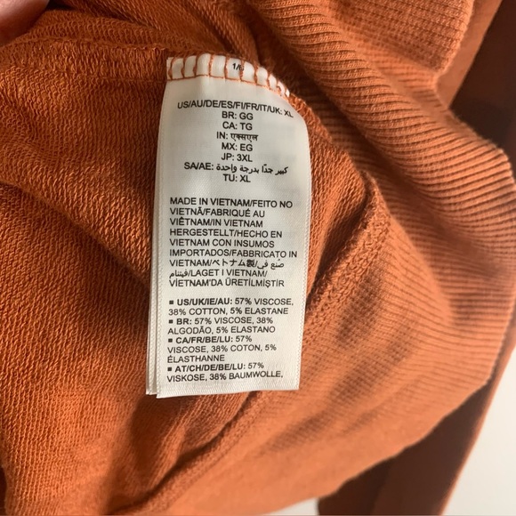 Amazon Essentials Sweater  Cowl Neck Orange Womens Sz XL Long Sleeve Turtleneck - Picture 7 of 13